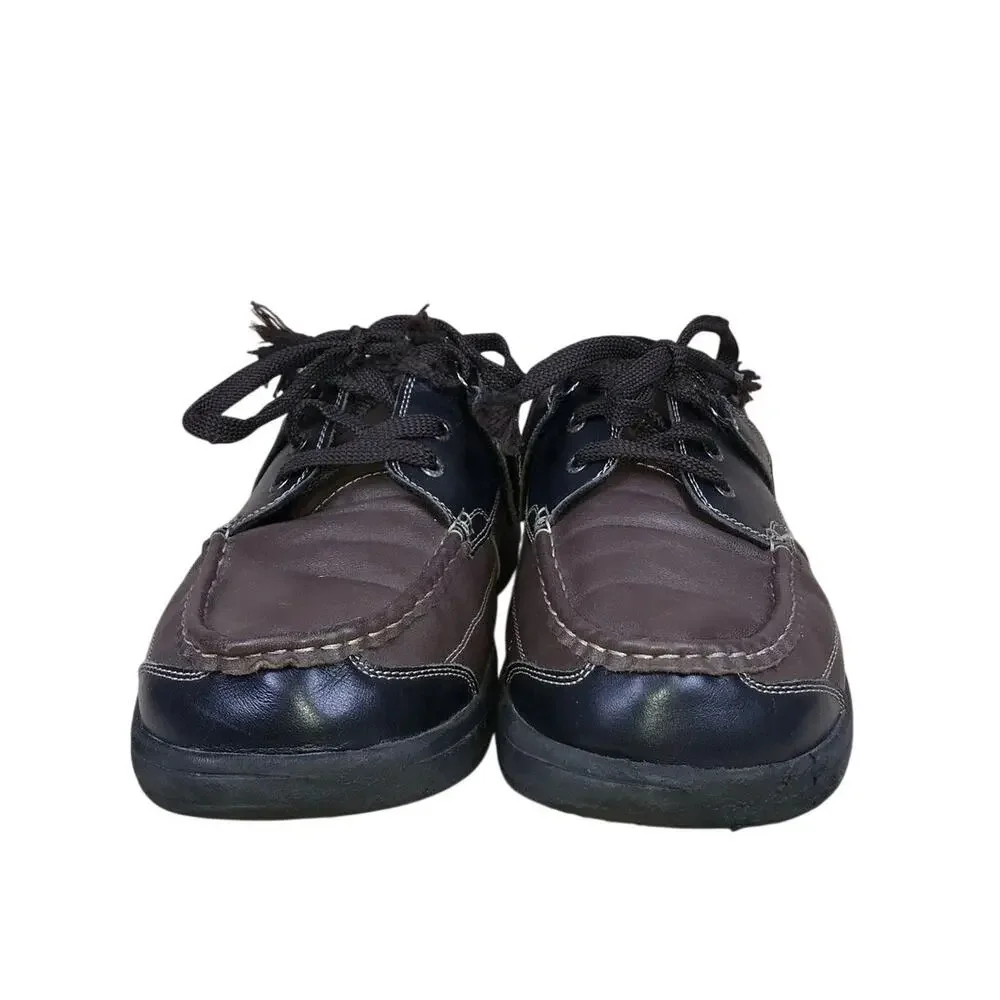 Orthofeet 422 Baton Rouge Boat Shoes Men’s 10.5 4E Brown Leather Orthopedic HTF